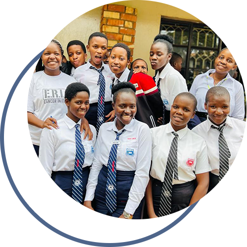 Group of school girls in Uganda.